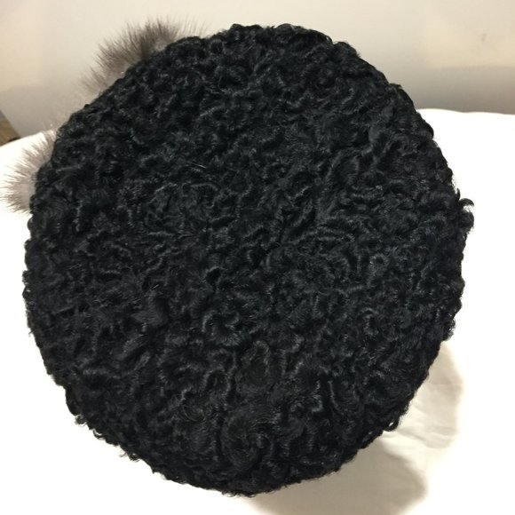 VINTAGE REAL LAMB FUR HAT SIZE S - Picture 5 of 7